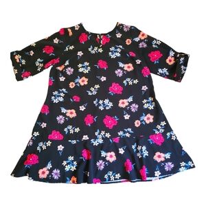 Lane Bryant Black Floral Flowy Dress Plus Size 24 Spring Artsy